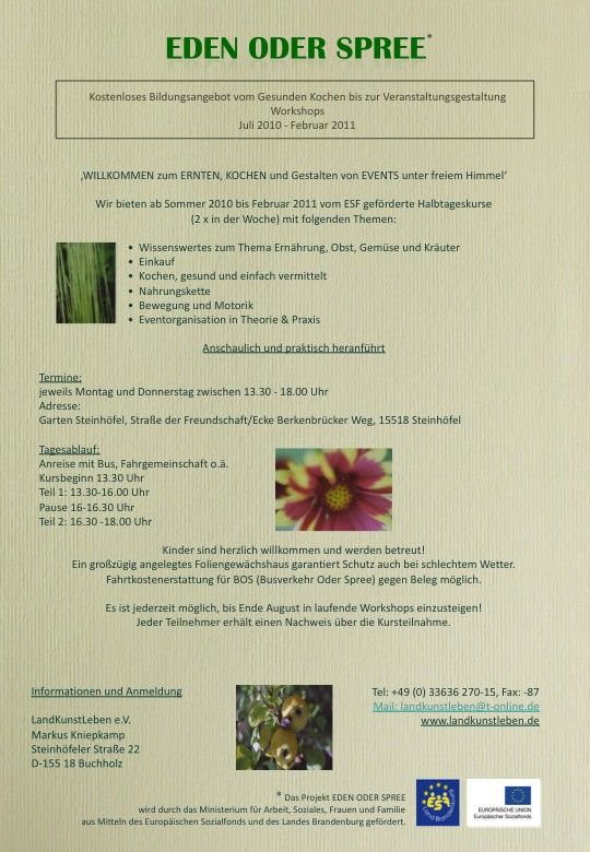 Programm EDEN ODER SPREE